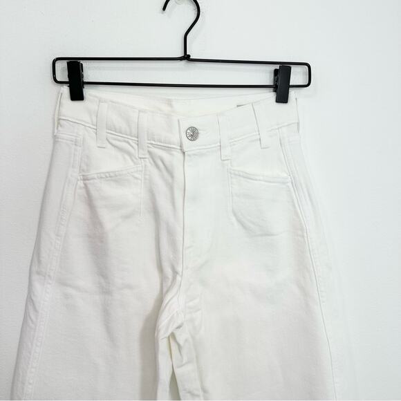 AYR The Beat Barrel Leg Ankle Crop Jean in Tofu White NEW size 23 - Picture 4 of 10